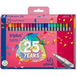 triplus® fineliner - hangsell box of 20+5 asst colours 25 year limited pack