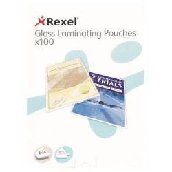 REXEL LAMINATING POUCH GLOSS A4 2X75M