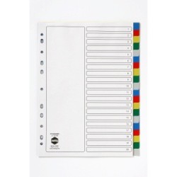 MARBIG DIVIDERS MULT CLR PP A4 20TAB