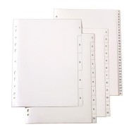 MARBIG INDICES WHITE PP A4 1-10TAB