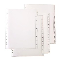 MARBIG INDICES WHITE PP A4 1-10TAB