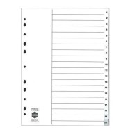 MARBIG INDICES WHITE PP A4 1-20TAB
