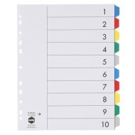 MARBIG DIVIDERS XWIDE CLR PP A4 10TAB