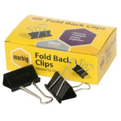 MARBIG FOLD BACK CLIPS 50MM