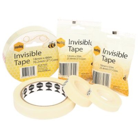 MARBIG TAPE INV 18MM X 33M (25.4MM CORE)