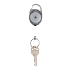 REXEL SNAP LOCK RETRACTABLE K/HLDR C'COAL