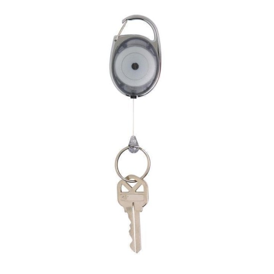 REXEL SNAP LOCK RETRACTABLE K/HLDR C'COAL