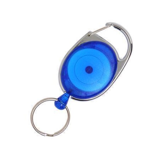 REXEL SNAP LOCK RETRACTABLE K/HLDR BLU