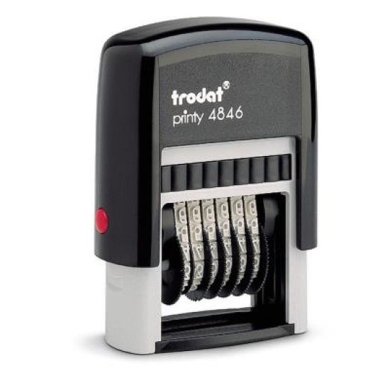 TRODAT NUMBERERS - PRINTY & PROFESSIONAL TRODAT 4846 4mm 6 bands  Black