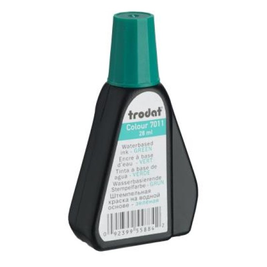 Endorsing Ink (water-based) - suitable for paper/cardboard TRODAT 7011 Hand stamp/Self-inker 28ml Gr