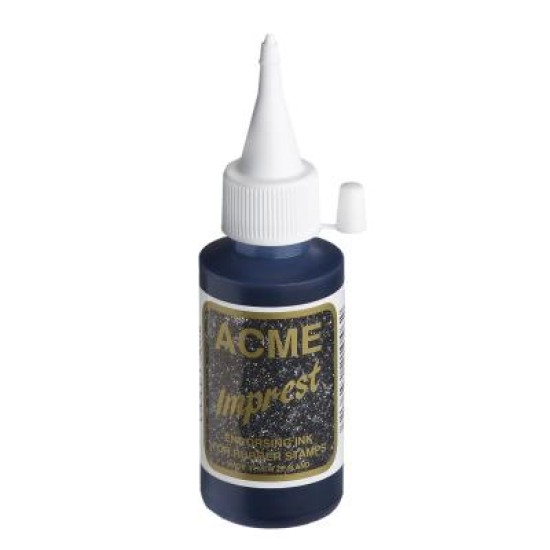Endorsing Ink (water-based) - suitable for paper/cardboard ACME Imprest Hand stamp/Self-inker 50ml V