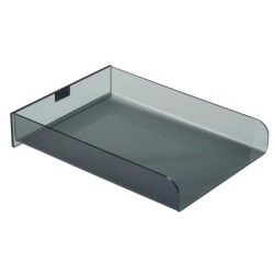 DOCUMENT/LETTER TRAYS (NZ MADE) CAMBRIAN Front loading tray - Executive A4 Transp smoke