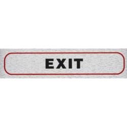 INFORMATION SIGNS SELF-ADHESIVE BRUSHED ALUMINIUM ROSEBUD Exit 170x40mm INFORMATION SIGNS SELF-ADHESIVE BRUSHED ALUMINIUM ROSEBUD Exit 170x40mm