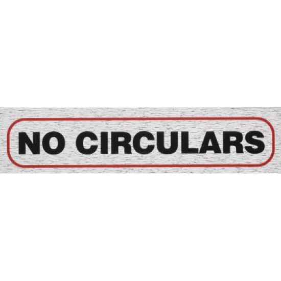INFORMATION SIGNS SELF-ADHESIVE BRUSHED ALUMINIUM ROSEBUD No circulars  170x40mm