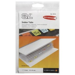 3L INDEX TAB 25MM ASSORTED 72 PACK
