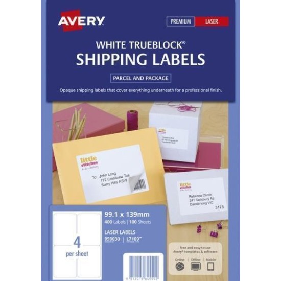 AVERY LABEL L7169-100 100 SHEETS LASER