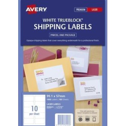 AVERY LABEL L7173-100 100 SHEETS LASER 99.1x57mm