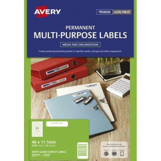 AVERY LABEL L7656 35MM SLIDE 25 SHEETS
