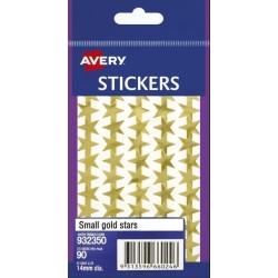 AVERY LABEL STARS SMALL GOLD 90 PACK AVERY LABEL STARS SMALL GOLD 90 PACK