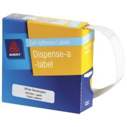 AVERY LABEL DISPENSER DMR1349W 13X49MM WHITE 550 PACK