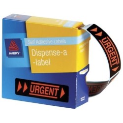 AVERY LABEL DISPENSER DMR1964UR URGENT 19X64MM 125 PACK