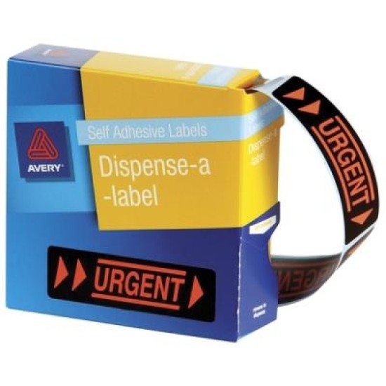 AVERY LABEL DISPENSER DMR1964UR URGENT 19X64MM 125 PACK