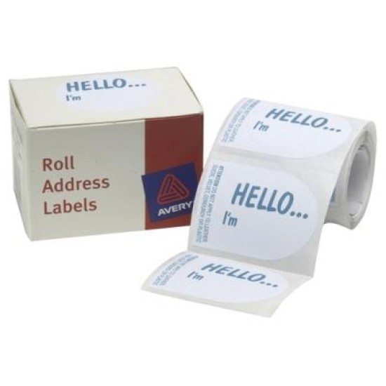AVERY LABEL DISPENSER DMO5843HE HELLO I'M