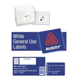 AVERY LABEL L7158 GENERAL USE 64X26.7MM 100 SHEETS