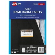 AVERY NAME BADGE L7427 FABRIC 88X52MM 10UP 15 SHEETS LASER