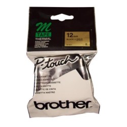 BROTHER TAPE PTOUCH M831 12MM BLACK ON GOLD