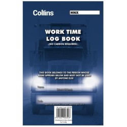 COLLINS LOG BOOK WORK TIME A5 TRIPLICATE