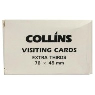 COLLINS VISITING CARDS EXTRA THIRDS 76X45MM PACKET 52