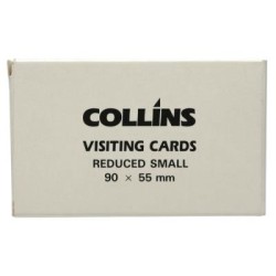 COLLINS VISITING CARDS REDUCED SMALL 90X55MM PACKET 52