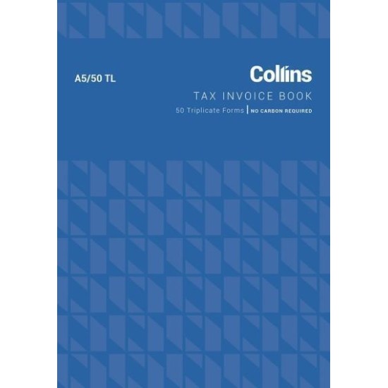COLLINS TAX INVOICE A5/50TL NO CARBON REQUIRED