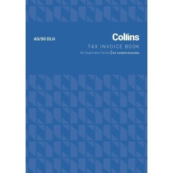 COLLINS TAX INVOICE A5/50DLH DUPLICATE NO CARBON REQUIRED