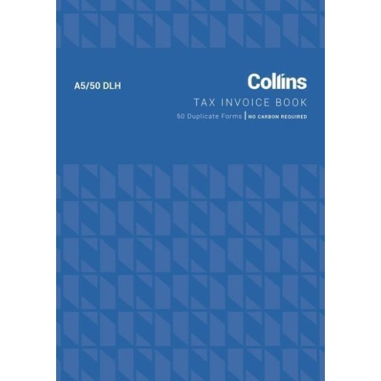 COLLINS TAX INVOICE A5/50DLH DUPLICATE NO CARBON REQUIRED