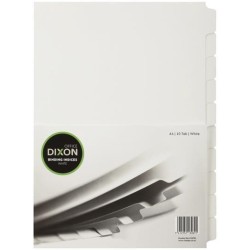 Dixon Binding Indices A4 White 10 Tab Dixon Binding Indices A4 White 10 Tab
