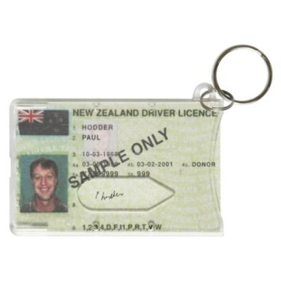 DIXON KEY RING LICENSE HOLDER FOR NZ DRIVERS LICENSE