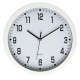 DIXON CLOCK WALL ROUND GLASS FACE WHITE 30CMX30CM