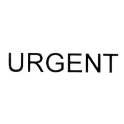 DIXON STAMP 041 URGENT RED PRE INKED