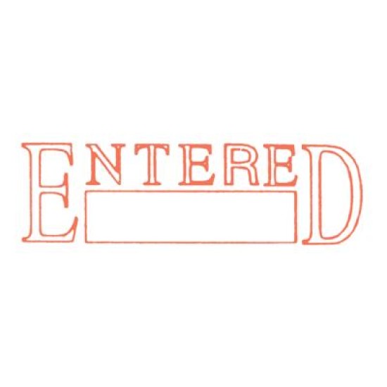 DIXON STAMP 028 ENTERED RED PRE INKED