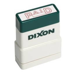 DIXON STAMP 007 PAID RED PRE INKED