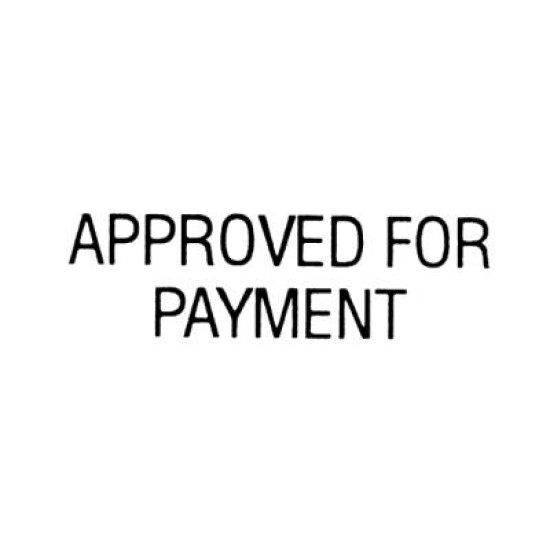 DIXON STAMP 050 APPROVED FOR PAYMENT RED PRE INKED