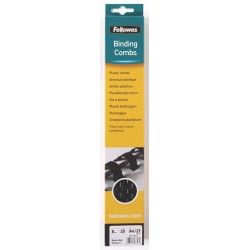 Fellowes Plastic Binding Coils 8mm Black, Pack of 25 Fellowes Plastic Binding Coils 8mm Black, Pack of 25