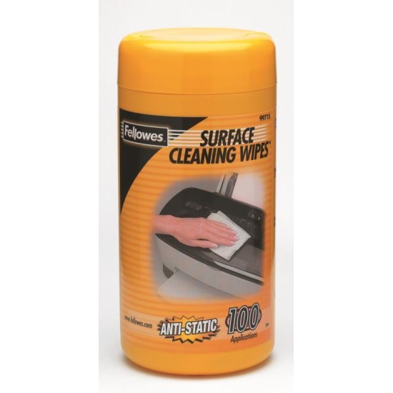 Fellowes Surface Cleaning 100 Wipe Tub