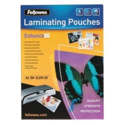 Fellowes Laminating Pouches A5 Gloss 80 Micron, Pack of 100