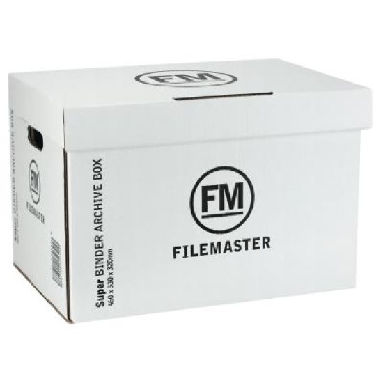 FM BOX ARCHIVE WHITE SUPER STRENGTH 462X332X330MM INSIDE MEASURE