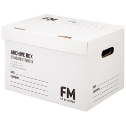 FM DOX BOX #1 170700 ARCHIVE WHITE STANDARD* STRENGTH 384X284X262MM INSIDE MEASURE FM DOX BOX #1 170700 ARCHIVE WHITE STANDARD* STRENGTH 384X284X262MM INSIDE MEASURE