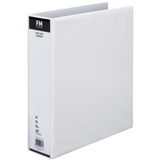 FM BINDER OVERLAY A4 2/50 WHITE INSERT COVER
