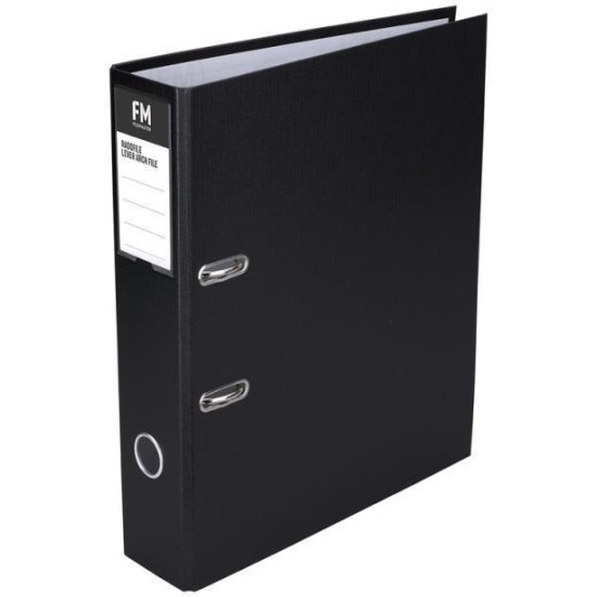 FM BINDER RADOFILE BLACK FOOLSCAP LEVER ARCH